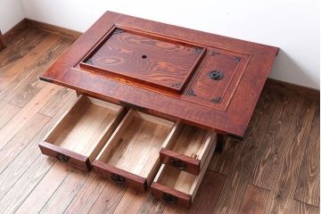 アンティーク雑貨　中古　伝統民芸家具　岩谷堂　美しい杢目の長火鉢