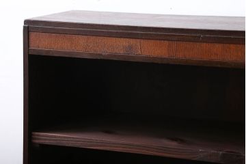 レトロ家具　昭和レトロ　引き出し2杯付き!古い木製のアンティークブックシェルフ(本棚)