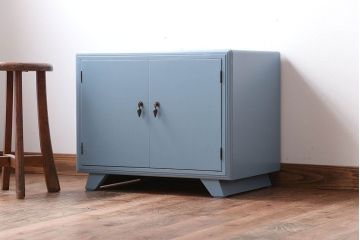 アンティーク家具　アンティーク　おしゃれなペイントレコードケース(収納棚)