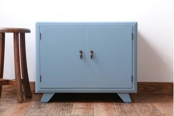 アンティーク家具　アンティーク　おしゃれなペイントレコードケース(収納棚)