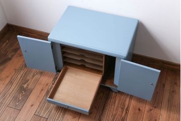 アンティーク家具　アンティーク　おしゃれなペイントレコードケース(収納棚)