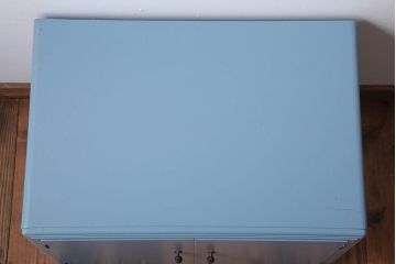 アンティーク家具　アンティーク　おしゃれなペイントレコードケース(収納棚)