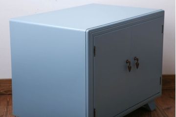 アンティーク家具　アンティーク　おしゃれなペイントレコードケース(収納棚)