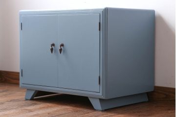 アンティーク家具　アンティーク　おしゃれなペイントレコードケース(収納棚)