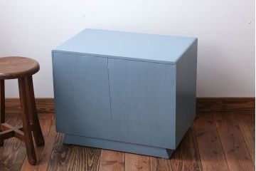 アンティーク家具　アンティーク　おしゃれなペイントレコードケース(収納棚)