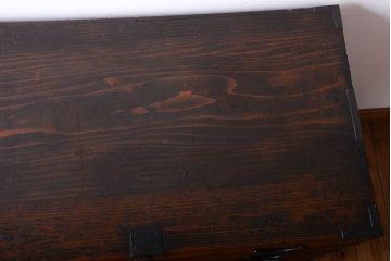 アンティーク家具　和製アンティーク　桐材!金具がシンプルな珍しい時代箪笥(桐箪笥、桐たんす)