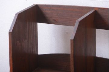 アンティーク雑貨　和製アンティーク　引き出し付き!古い木製の小さな本立て