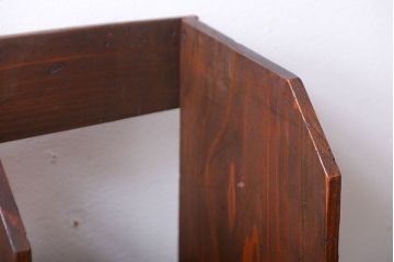 アンティーク雑貨　和製アンティーク　引き出し付き!古い木製の小さな本立て