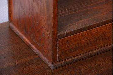 アンティーク雑貨　和製アンティーク　引き出し付き!古い木製の小さな本立て