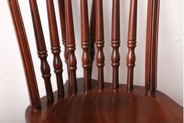 ヴィンテージ家具　秋田木工　ビンテージ品　後姿が美しいウィンザーチェア2脚セット(ダイニングチェア、ウインザーチェア)(2)
