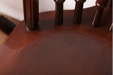ヴィンテージ家具　秋田木工　ビンテージ品　後姿が美しいウィンザーチェア2脚セット(ダイニングチェア、ウインザーチェア)(2)