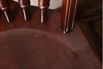 ヴィンテージ家具　秋田木工　ビンテージ品　後姿が美しいウィンザーチェア2脚セット(ダイニングチェア、ウインザーチェア)(2)