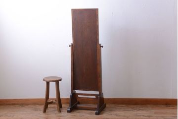 アンティーク雑貨　中古　九州民芸家具　シンプルでモダンな姿見(ミラー)