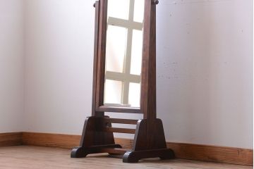 アンティーク雑貨　中古　九州民芸家具　シンプルでモダンな姿見(ミラー)
