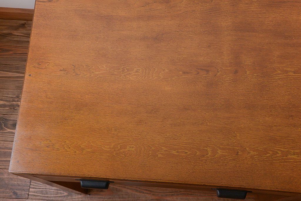 レトロ家具　昭和レトロ　古い木製のアンティーク片袖机