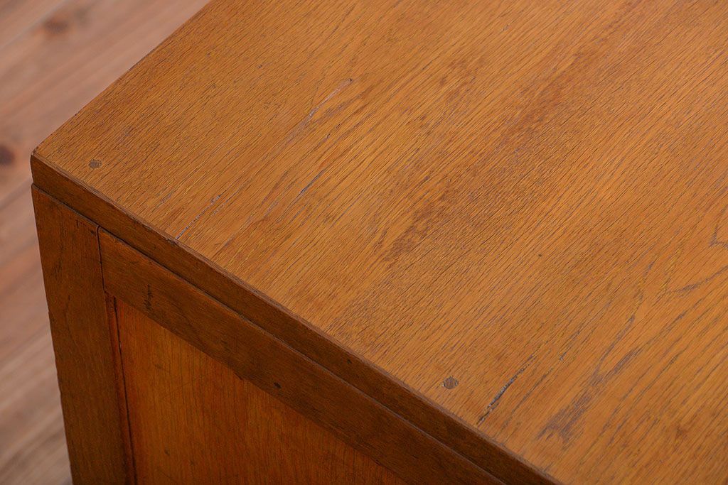 レトロ家具　昭和レトロ　古い木製のアンティーク片袖机