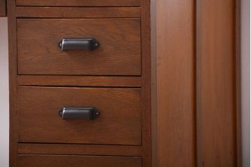 レトロ家具　昭和レトロ　古い木製のアンティーク片袖机