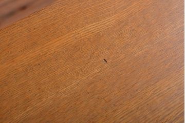 レトロ家具　昭和レトロ　古いナラ材のアンティーク片袖机