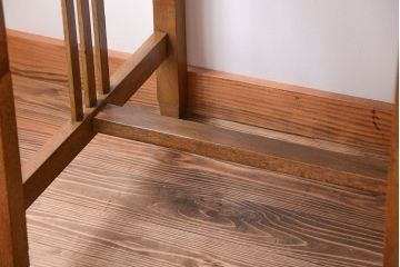 レトロ家具　昭和レトロ　古いナラ材のアンティーク片袖机