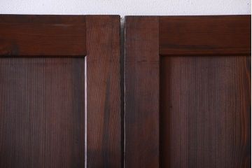 古民具・骨董　古い木の味わい深いアンティーク板戸4枚セット