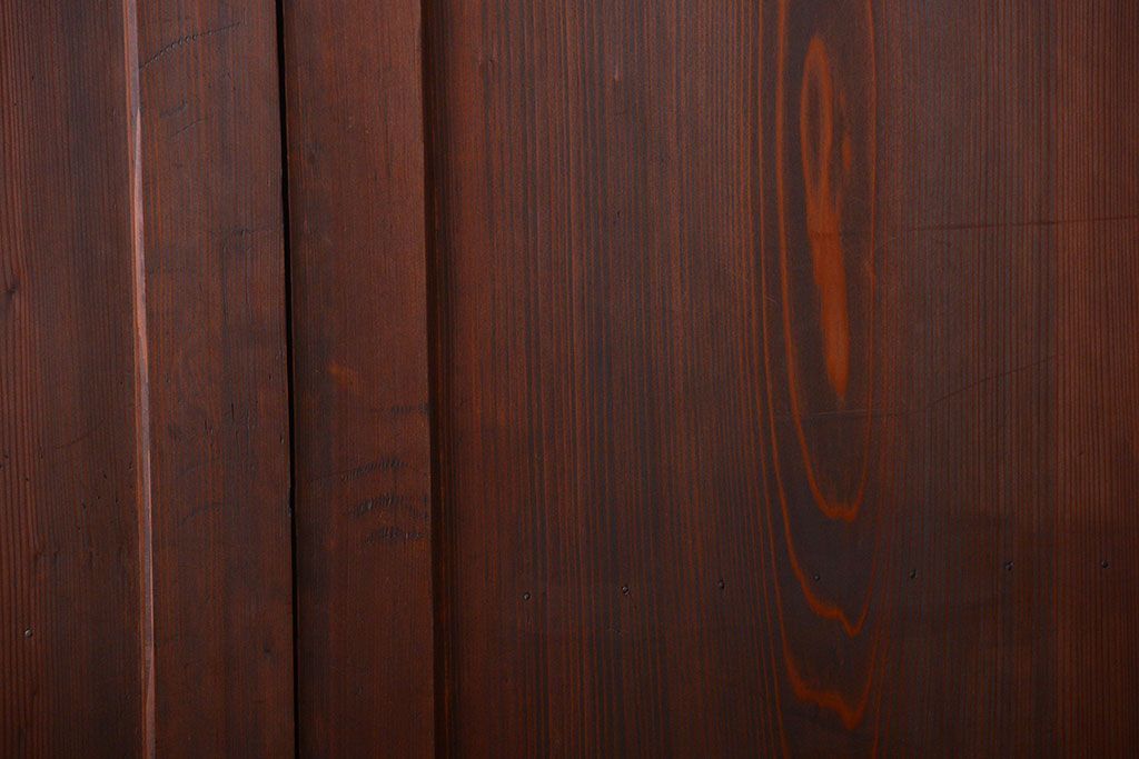 古民具・骨董　古い木の味わい深いアンティーク板戸4枚セット