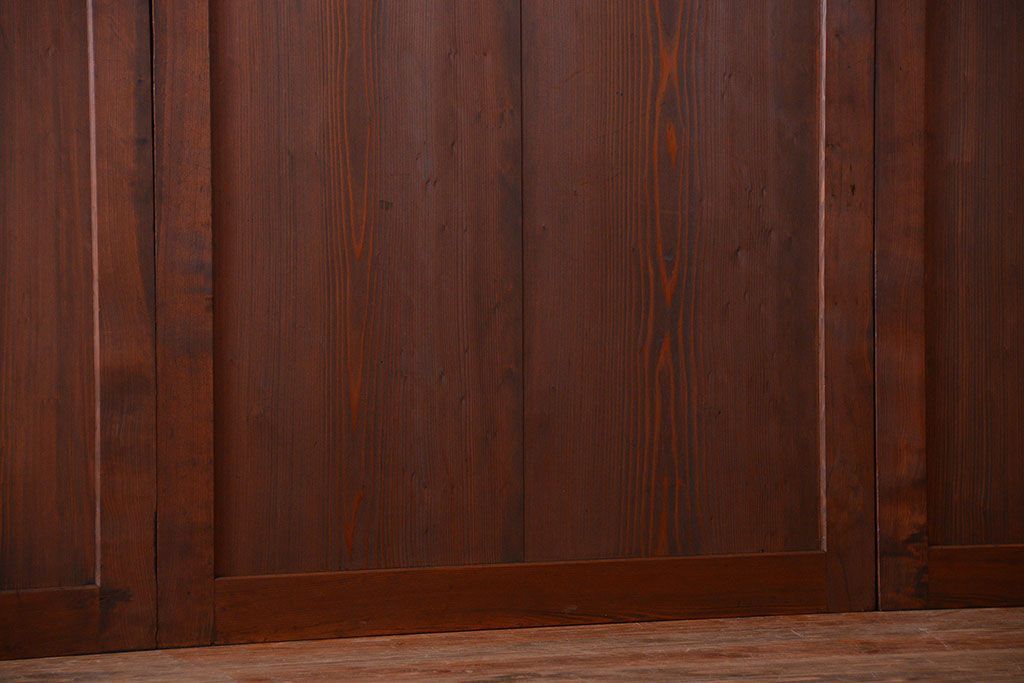 古民具・骨董　古い木の味わい深いアンティーク板戸4枚セット