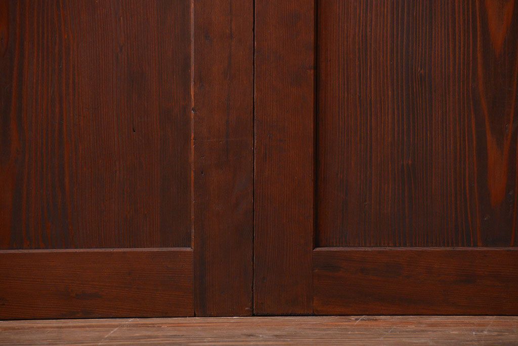 古民具・骨董　古い木の味わい深いアンティーク板戸4枚セット