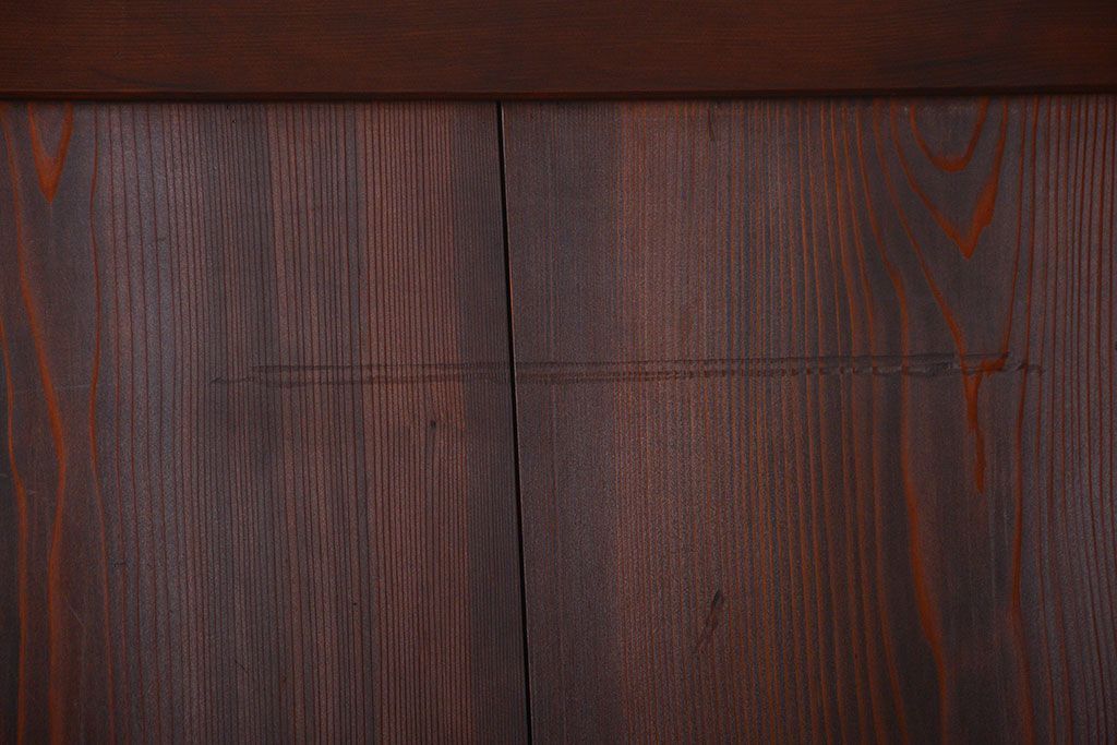 古民具・骨董　古い木の味わい深いアンティーク板戸4枚セット