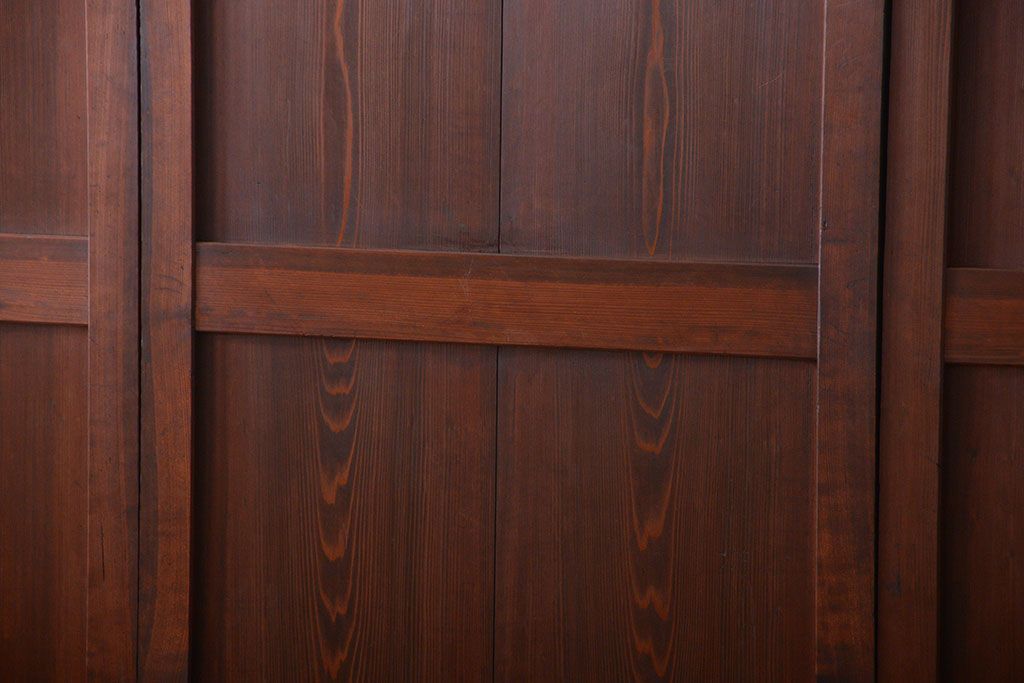 古民具・骨董　古い木の味わい深いアンティーク板戸4枚セット