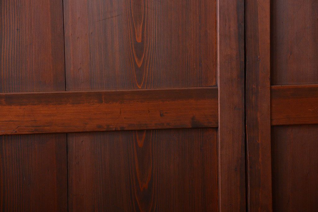 古民具・骨董　古い木の味わい深いアンティーク板戸4枚セット