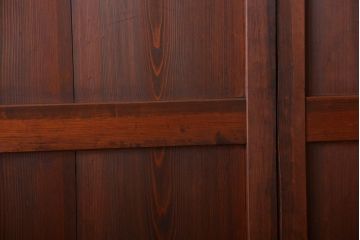 古民具・骨董　古い木の味わい深いアンティーク板戸4枚セット