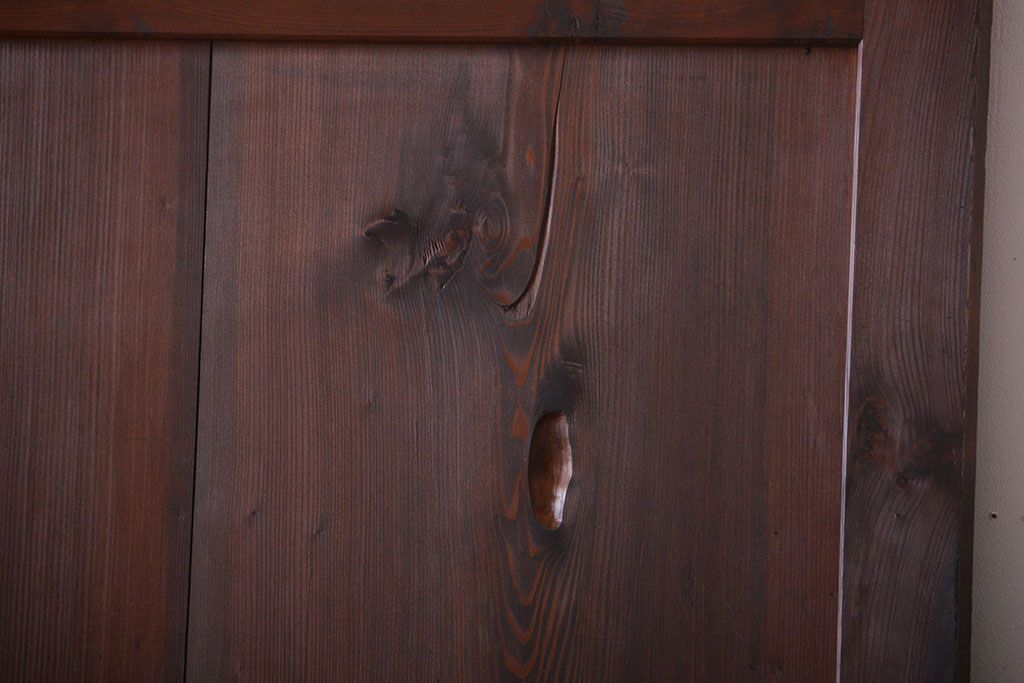 古民具・骨董　古い木の味わい深いアンティーク板戸4枚セット