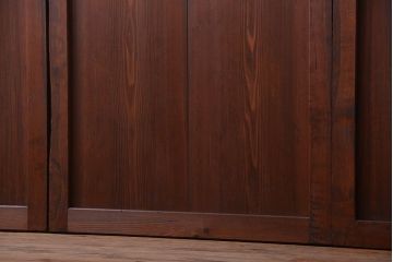 古民具・骨董　古い木の味わい深いアンティーク板戸4枚セット