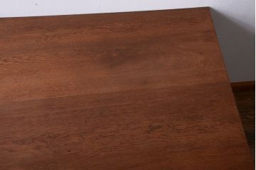 レトロ家具　アンティーク　古いナラ材のレトロなペイント片袖机