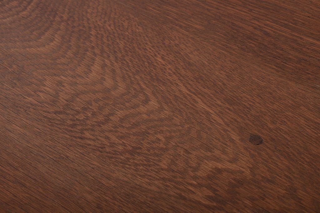 レトロ家具　アンティーク　古いナラ材のレトロなペイント片袖机