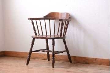 中古　九州民芸家具　アームチェア(キャプテンチェア)