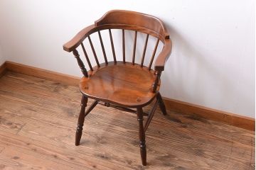 中古　九州民芸家具　アームチェア(キャプテンチェア)