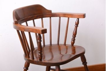 中古　九州民芸家具　アームチェア(キャプテンチェア)