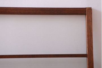 アンティーク　レトロな古い木味のモールガラス入り引き戸2枚セット(窓)(1)