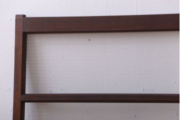 アンティーク　レトロな古い木味のモールガラス入り引き戸2枚セット(窓)(3)