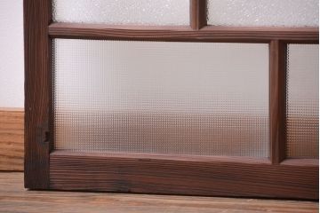 大正ロマン　古い木のモダンなガラス引き戸4枚セット(窓)