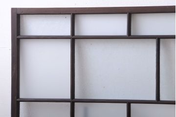 大正ロマン　レトロガラス入りアンティーク欄間(明り取り)2枚セット