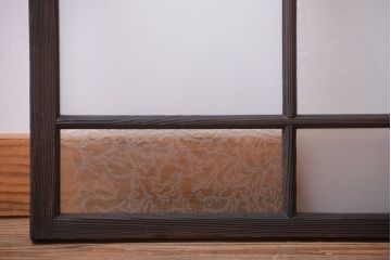 大正ロマン　レトロガラス入りアンティーク欄間(明り取り)2枚セット