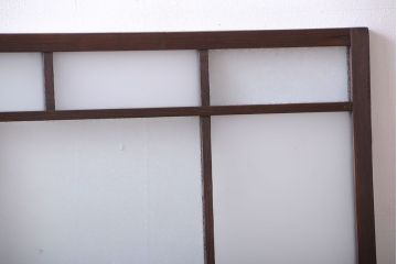 大正ロマン　レトロガラス入りアンティーク欄間(明り取り)2枚セット
