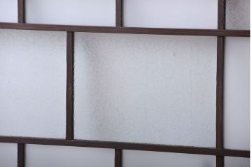 大正ロマン　レトロガラス入りアンティーク欄間(明り取り)2枚セット