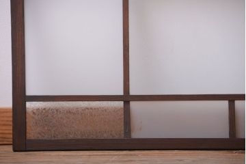 大正ロマン　レトロガラス入りアンティーク欄間(明り取り)2枚セット