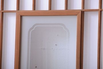 和製アンティーク　レトロな古い木の障子戸