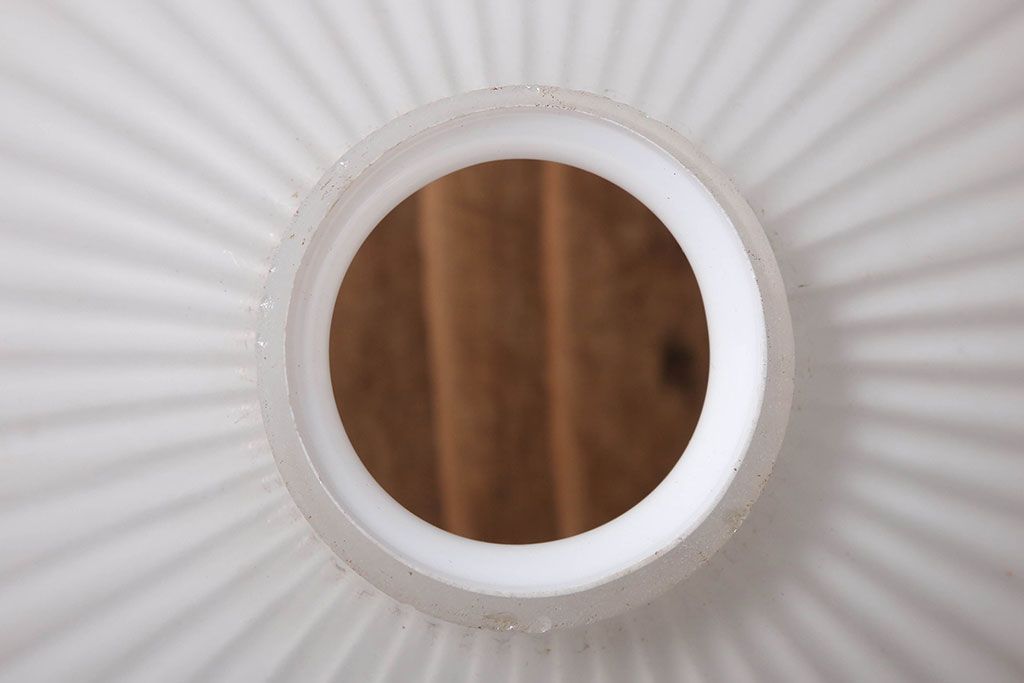 和製アンティーク　レトロな白いガラスの電笠天井照明(ペンダントライト)