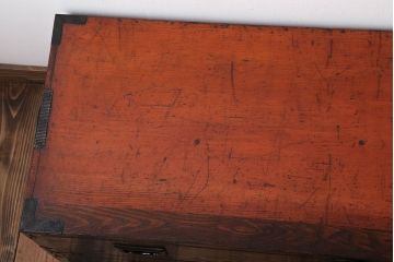 アンティーク家具　古民具・骨董　前面欅材!モダンな時代箪笥(衣装箪笥)(2)