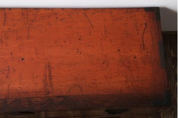 アンティーク家具　古民具・骨董　前面欅材!モダンな時代箪笥(衣装箪笥)(2)